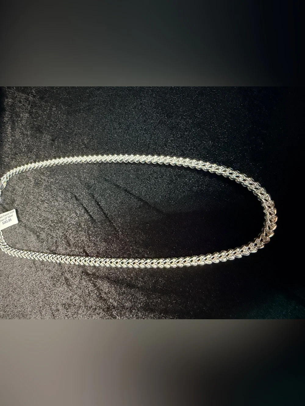 Franco 22in 6.5MM Italy 925 Stamped silver filled necklace 55.2g brand new